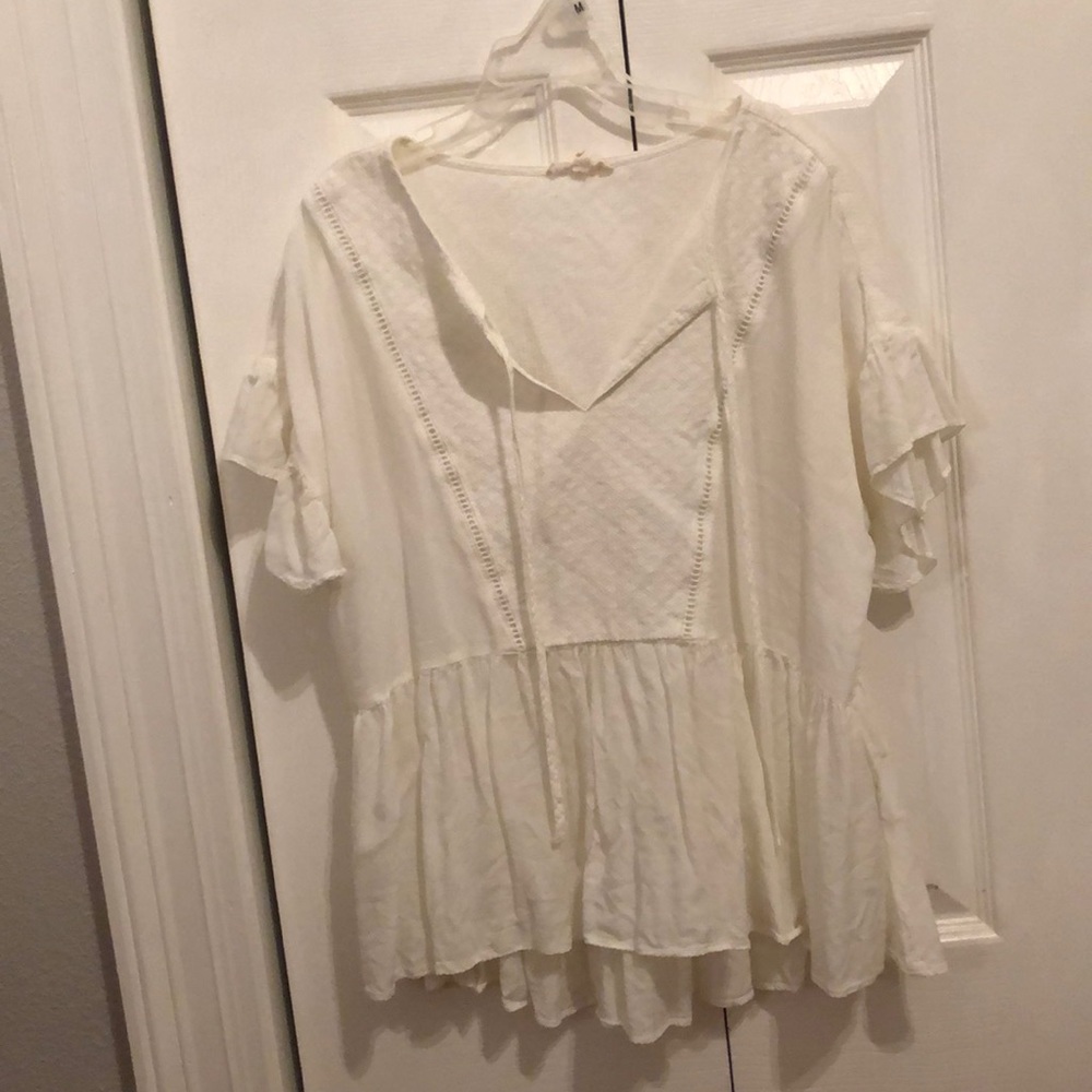 white/cream blouse